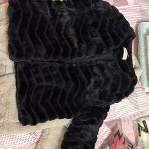Black Faux Fur Jacket